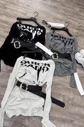 Y2K American Vintage Skew Neck Knit Top