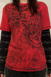 Vintage Patchwork Print T-Shirt