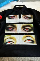 Black White Splicing Oversized T-shirt