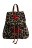 Leopard Cross Embroidered Backpack Bags