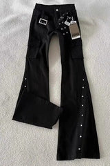 Retro Dark Gothic Flared Pants