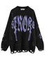 Gothic Distressed Unisex Knit Sweater