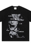 Figure Letter Printed Loose T-shirt