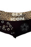 Rhinestone Cross Leopard Print Hot Pants