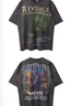 Washed Distressed Logo Graphic Crew Neck T-shirt