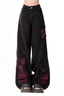 Butterfly Patch Washed Wide Leg Jeans