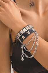 Punk Skull Leather Rivet Bracelet
