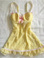 Sweet Y2K Print Ruffle Waist Mini Dress
