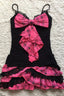 Punk Graphic Print Pleated Mini Dress