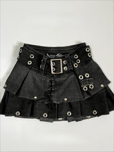 Street Rivet Y2K Denim Mini Skirt