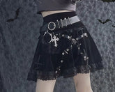 Embroidered Lace Half A-line Skirt