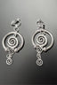 Silver Swirl Handmade Chic Earings