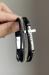 Vintage Layered Cross Stack Bracelet