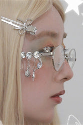 Y2K Rhinestone Chain Glasses
