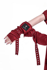 Jacquard Punk Fingerless Gloves