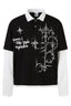 Gothic Thorn Print Long Sleeve Knit Top