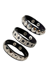 Dark Punk Rhinestone Stud Bracelet