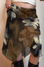 Floral Print Asymmetric Mesh Skirts