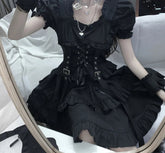 Puff Sleeve Bandage Mini Dress