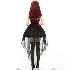 Gothic Tailcoat Suspender Midi Dress