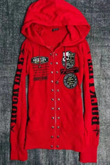 Punk Rock Skeleton Letter Hoodie