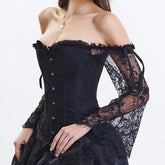 Off-Shoulder Floral Corset