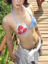 Y2K Digital Fruit Print Swimwear