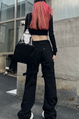 Black Utility Belt Cargo Pant