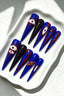 Ghost Eye Blood Drop Polka Dot Dark Press On Nails
