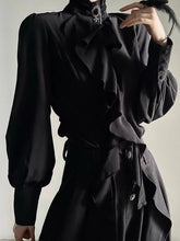 Gothic Ruffled Chiffon Blouse