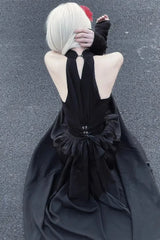 Gothic Darkly Slim Sleeveless Maxi Dress
