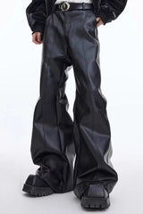 PU Leather Deconstruction Pants