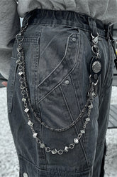 Punk Metal Dice Waist Chain