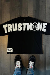 Punk Graffiti Print Short Sleeve T-shirt