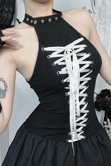 Corn Halter Bandage Sleeveless Mini Dress