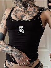Dark Punk Rivet Print Cami