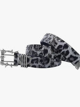 Leopard Print Studded Punk Belt
