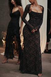 Crochet Lace Cami Maxi Dress