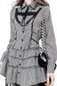 Dark Gothic Striped Slim Mini Dress