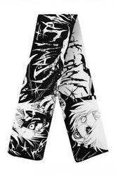 Anime Jacquard Reversible Dark Harajuku Warm Scarf