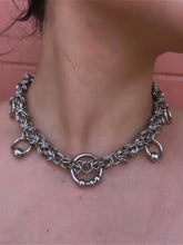 Heavy-duty Subculture Ring Tassel Necklace