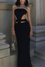 Tube Cutout High Slit Maxi Dress