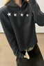 Diagonal Star Striped Pullover Hoodies