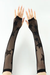 Gothic Dark Style Mesh Gloves