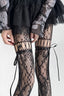 Vintage Gothic Bow Lace Up Tights