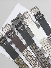 Vintage Punk Hollow Square Studded Belt