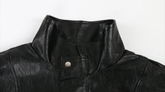 Windproof Thick PU Leather Jacket