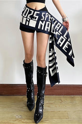 Street Hip-Hop Letter Printed Belt