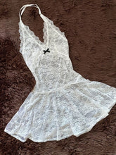 Sheer Lace Halter Slim Layering Mini Dress