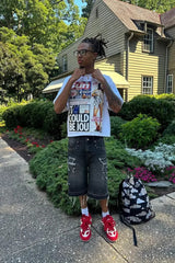 Trendy Harajuku Horror Print Short Sleeve T-shirt